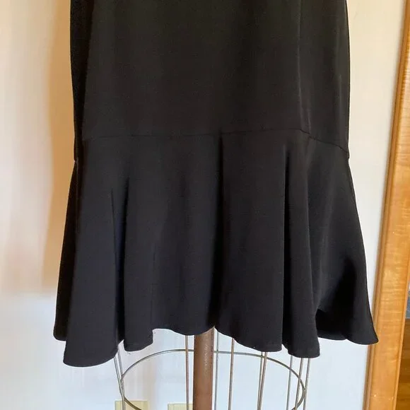 Sheri Martin Dress Cap Sleeves Fitted and Flared Lil Black Dress - Picture 3 of 8